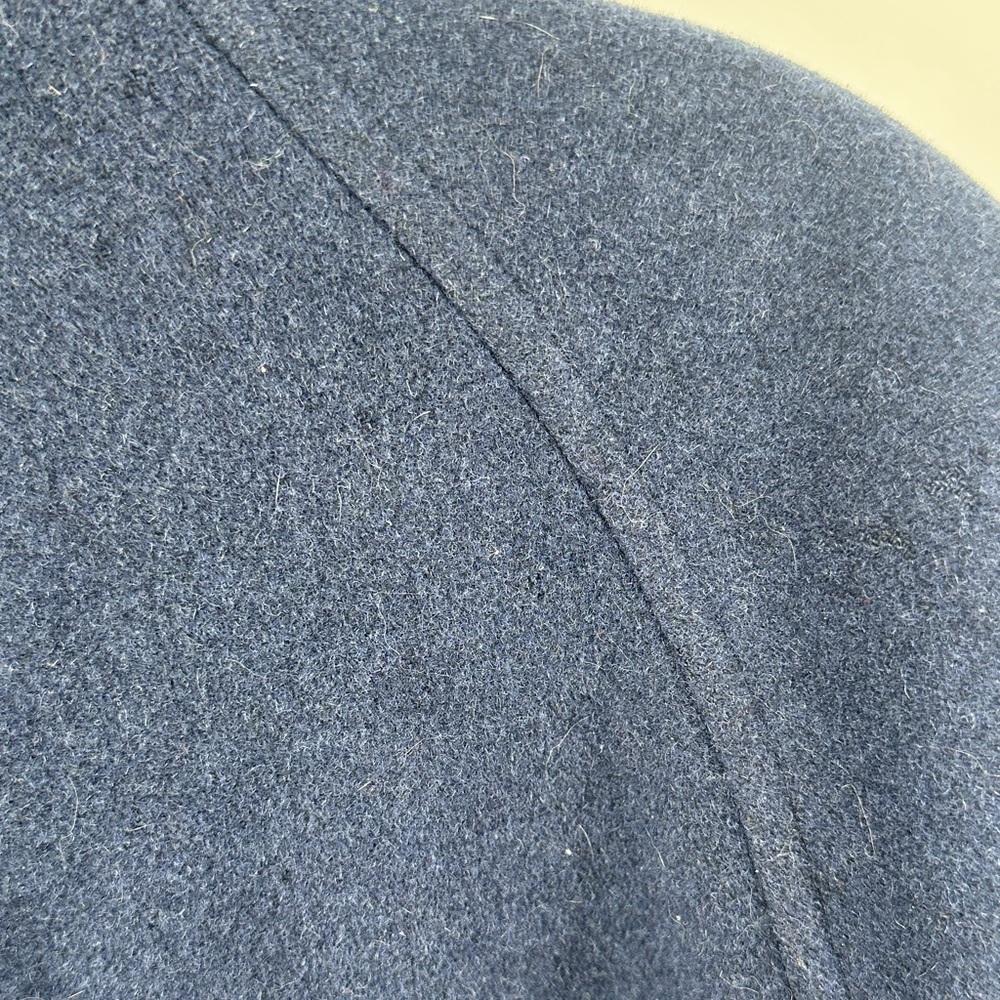 Vintage Burberry’s Dark Blue Wool Overcoat Men’s sz Large - Picture 11 of 14